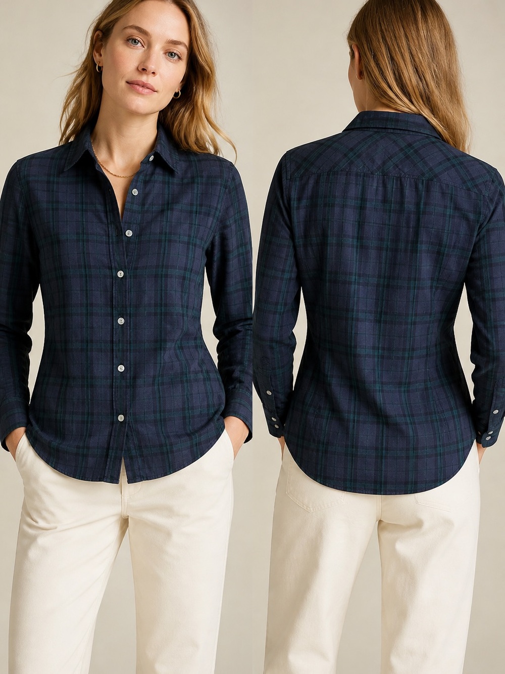 J.Crew Slim Fit Plaid Shirt Size 4
Organic‎ Cotton Button Down Stretch